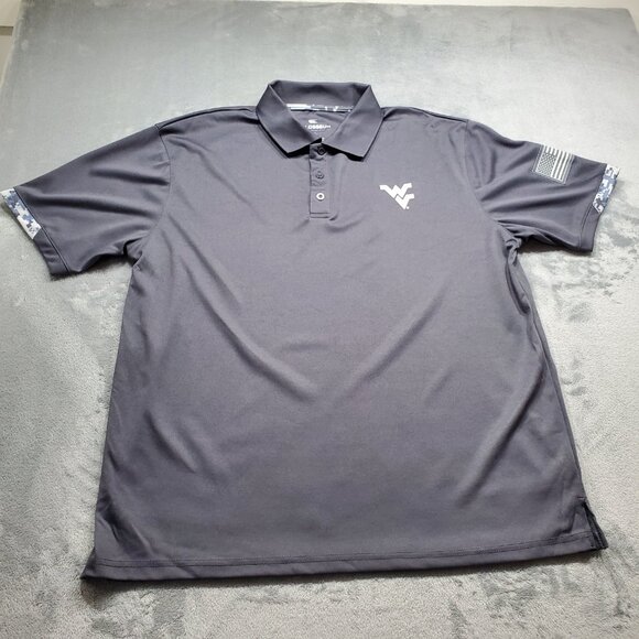 Colosseum Other - Colosseum Short Sleeve Polo Shirt West Virginia Gray Polo NCAA Men Sz XL